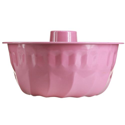 Product Metal Decorative Bowl Baking Pan Bundt Cake Pink Ø23cm H12cm