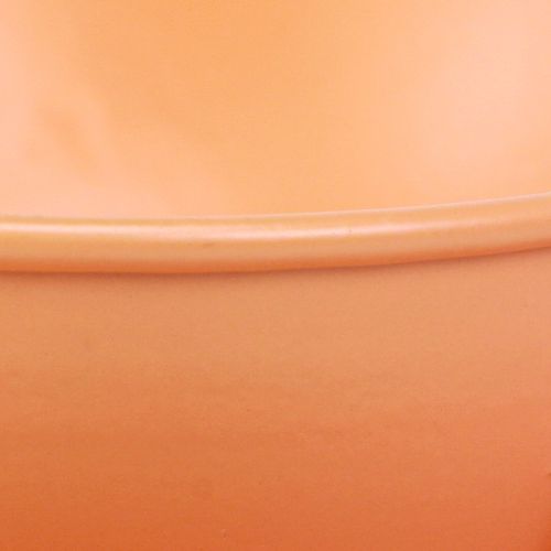 Product Metal Decorative Cup Orange Ø11.5cm H6cm With Saucer 2pcs