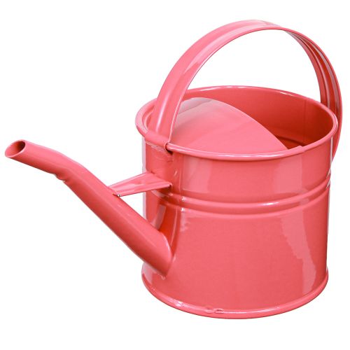 Floristik24 Metal Watering Can Decoration Pink Flowerpot 28x13x17cm 1.25l