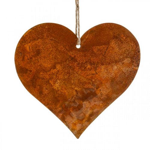 Floristik24 Metal hearts, decorative pendants, rust decoration 19×20 cm 4 pcs