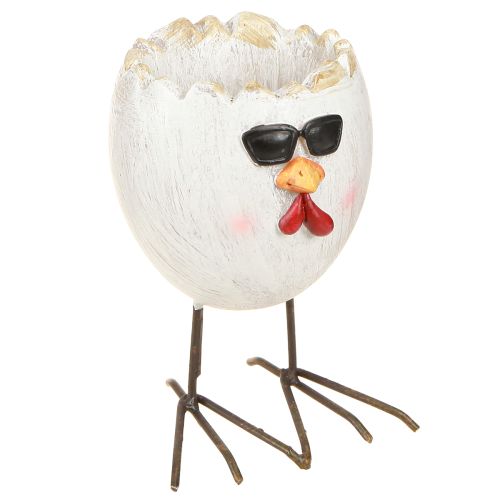 Product Mini Planter Egg Chicken with Sunglasses and Feet H12.5cm 2 pcs