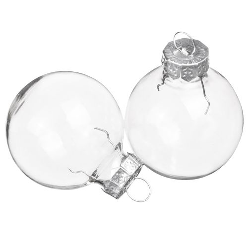 Floristik24 Mini Christmas balls glass retro transparent Ø3cm 22 pcs