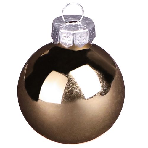 Product Mini Christmas balls gold brown mix glass Ø3.5cm 22 pcs