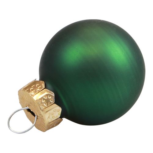 Product Mini Christmas balls glass green glossy/matt Ø2.5cm 20 pcs