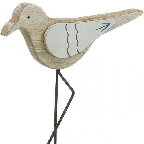 Product Sea decoration, deco seagull made of wood, shabby chic, blue and white H32cm