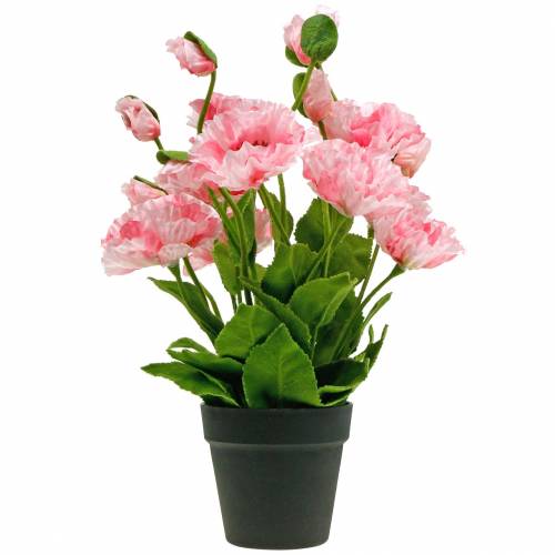 Product Oriental poppy, artificial flower, poppy in pink pot