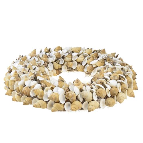 Product Shell wreath shells sea snails natural white Ø35cm