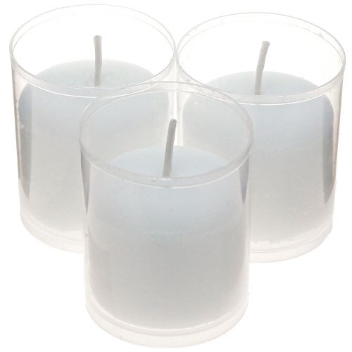 Floristik24 Refill candle for grave light white H5.8cm 20 pcs