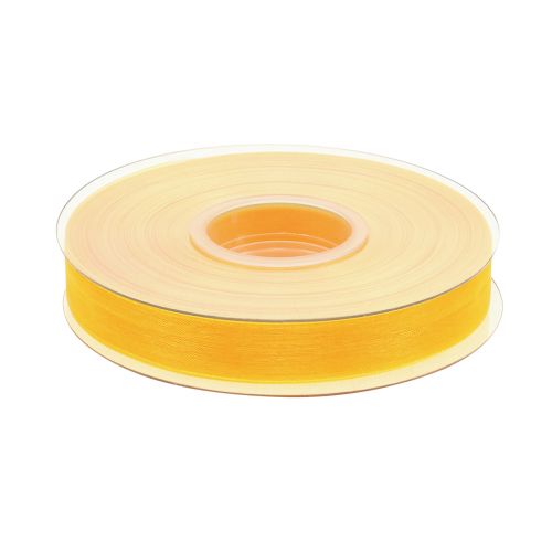 Product Organza ribbon gift ribbon yellow ribbon selvedge 15mm 50m