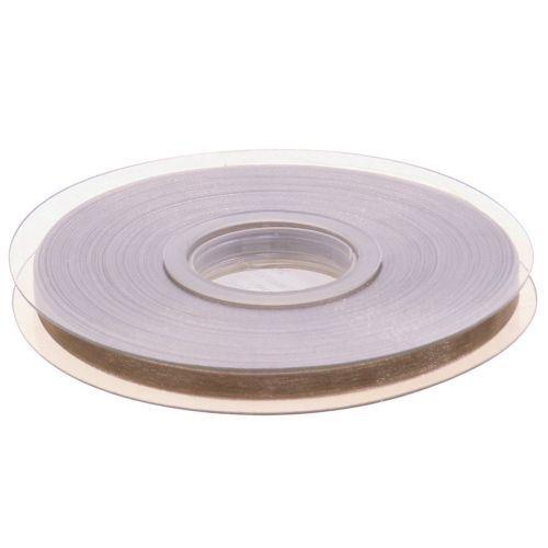 Product Organza ribbon gift ribbon beige ribbon woven edge taupe 6mm 50m