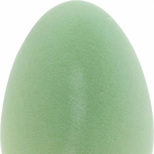 Floristik24 Egg decoration giant Easter egg flocked pastel green H40cm Easter decoration