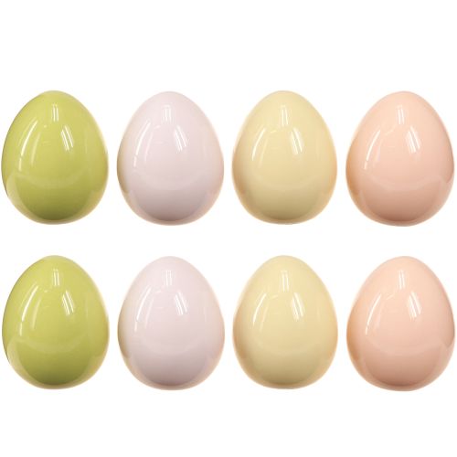 Product Easter Eggs Ceramic Eggs Decoration Pastel Shiny 5×6cm 8 Pcs