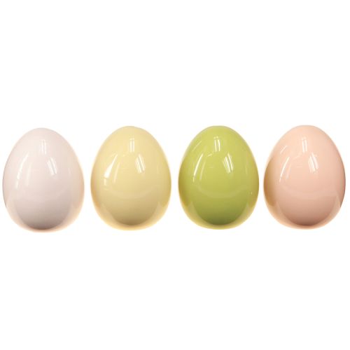 Easter Eggs Ceramic Eggs Pastel Shiny Assorted 8×10cm 4 pcs