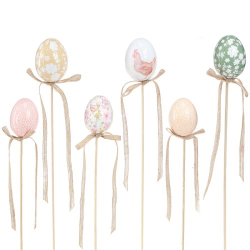 Product Easter eggs on a stick decorative plug Easter chicken 4x5.5cm 12 pcs