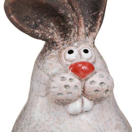 Product Easter Bunny Ceramic Rabbit Sitting Brown White 13x12x18cm