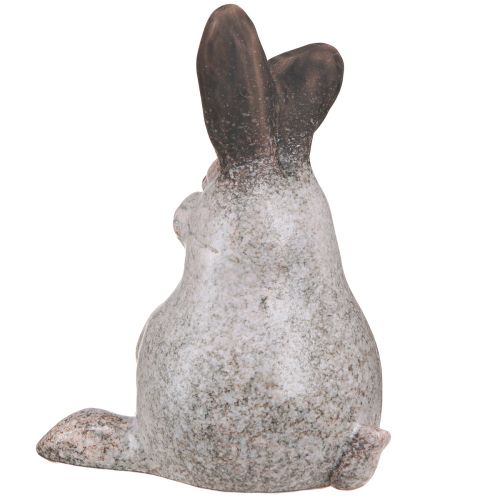 Product Easter Bunny Ceramic Rabbit Sitting Brown White 13x12x18cm