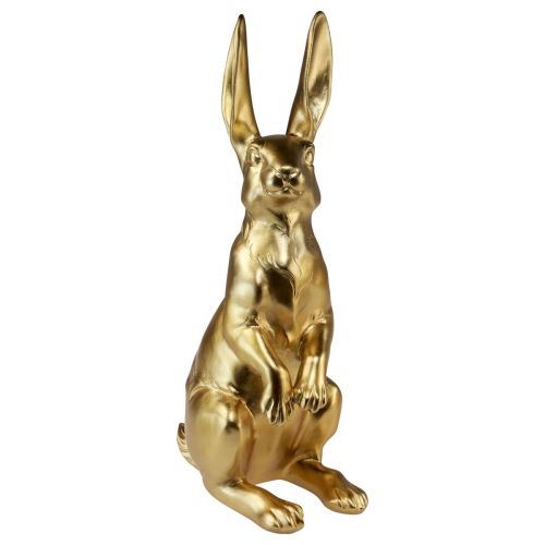 Floristik24 Decorative Easter bunny gold Easter decoration bunny standing H42cm