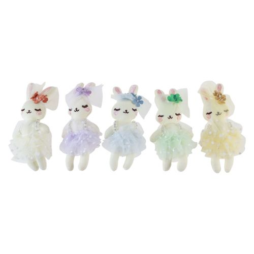 Product Easter Bunny Decoration Bunny Girl Plush 12cm 5 Pcs