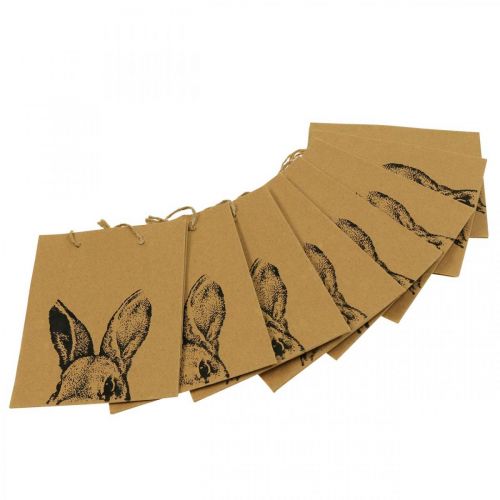 Product Gift bag Easter paper bag rabbit brown 12×6×15cm 8 pcs