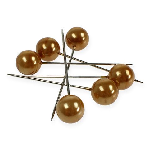 Floristik24 Pearl head pins gold Ø20mm 90mm