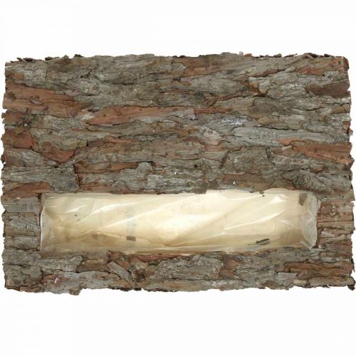 Product Decorative coaster with plant trough pine bark 45 × 30cm H6cm