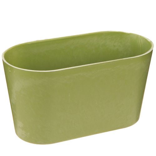 Plant Bowl Oval Green Plastic Bowl 20×10×11cm 3pcs