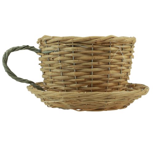 Product Plant pot decorative cup willow plant basket natural green Ø23cm