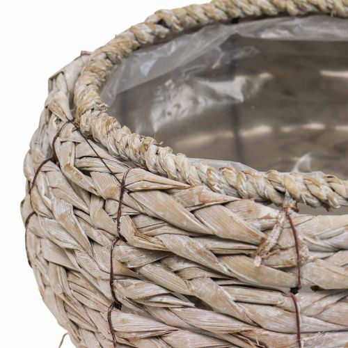 Product Plant basket plant pot round white washed Ø22cm H13cm