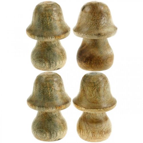 Floristik24 Mushroom mango wood natural wooden mushroom autumn decoration Ø5cm H7.5cm 6 pieces