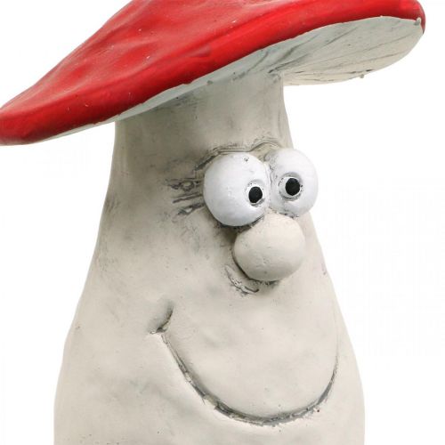 Floristik24 Decorative mushroom, autumn decoration, mushroom made of concrete, lucky charm, decoration for New Year&#39;s Eve red, white H20cm W10cm