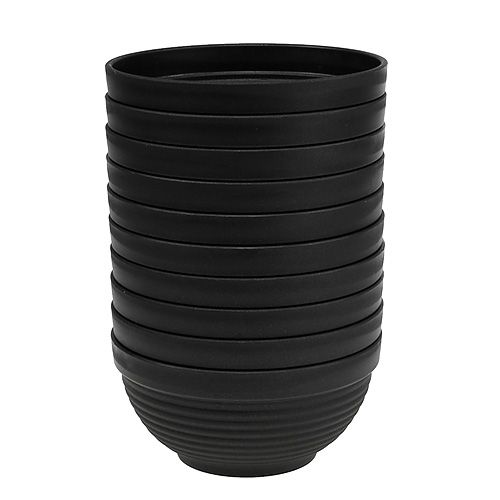 Product R-bowl plastic anthracite 19cm, 10pcs