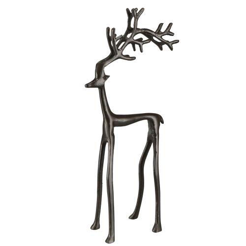 Product Reindeer decoration metal Christmas in brown 17x8x38,5cm