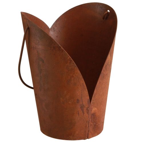 Rust decoration heart with handle metal for hanging 12×15.5cm 2pcs