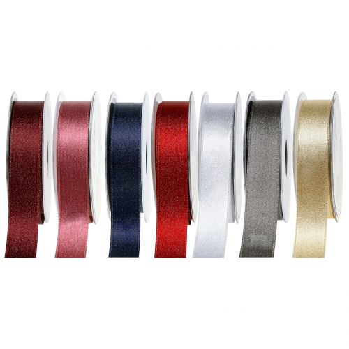 Product Satin ribbon with glitter 25mm 20m