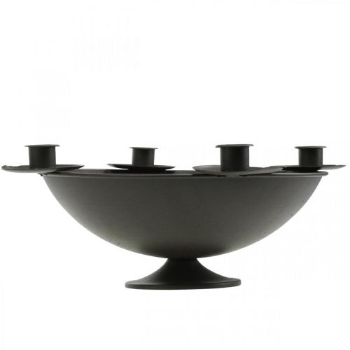 Product Decorative bowl candle holder rod candle holder metal brown Ø34cm