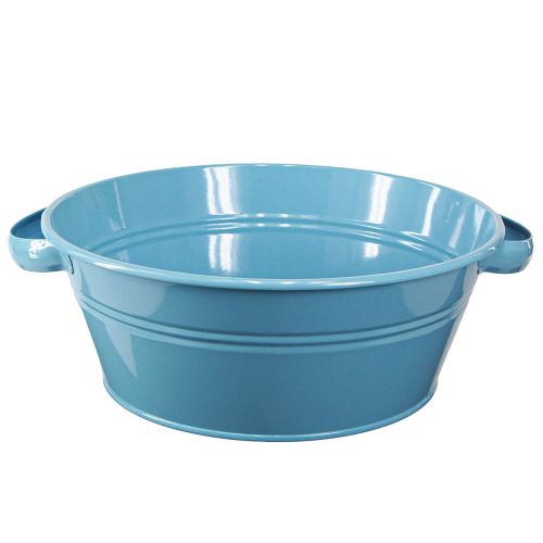 Floristik24 Bowl Round Handle Decorative Bowl Flower Bowl Blue Ø33.5cm