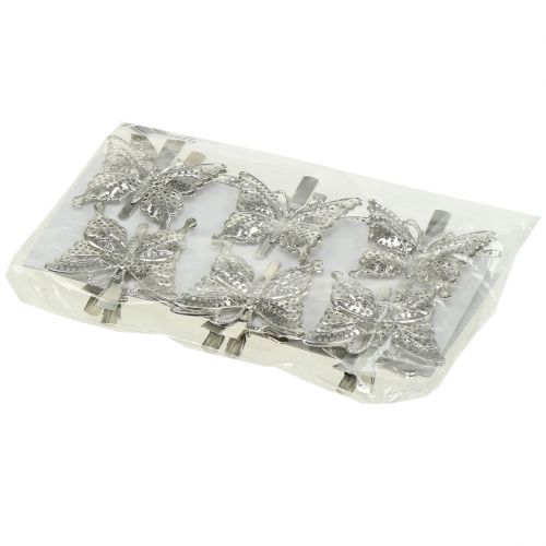 Product Butterfly made of metal on clip 12pcs