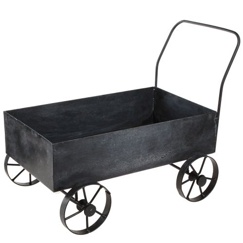 Wheelbarrow Decoration Metal Planter Anthracite L37cm