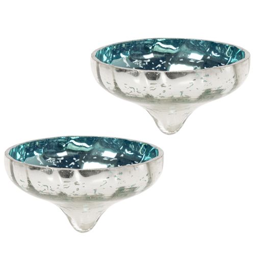 Product Glass floating tealight holder for elegant accents in any room, 10cm, 2 pieces
