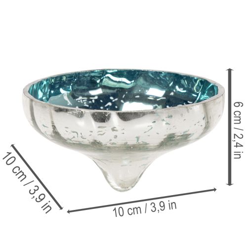 Product Glass floating tealight holder for elegant accents in any room, 10cm, 2 pieces