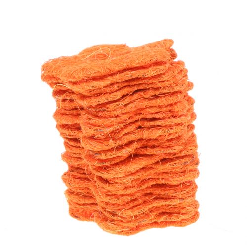 Product Sisal flower orange Ø7.5cm 25 pcs