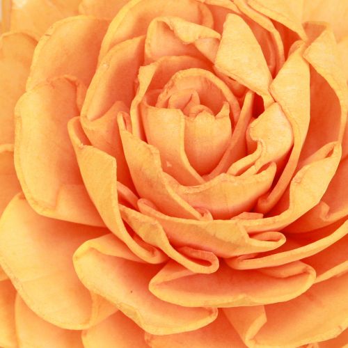 Product Sola Flowers Made of Wood Decorative Wooden Flowers Mix Orange 6-11cm 12-15 Pcs