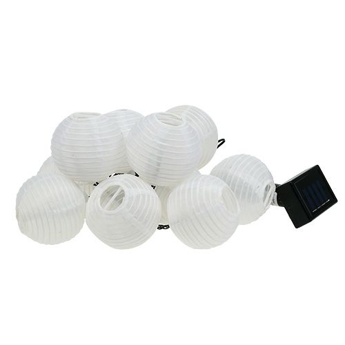 Product Solar lantern chain LED 4.5m white 10 bulbs