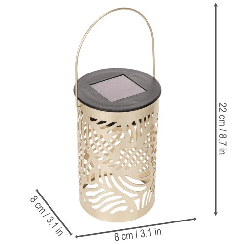 Product Solar lantern outdoor garden lighting with delicate pattern for summer nights 22cm 3pcs