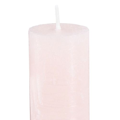 Product Taper candles light pink solid coloured candles pink 34x240mm 4 pcs