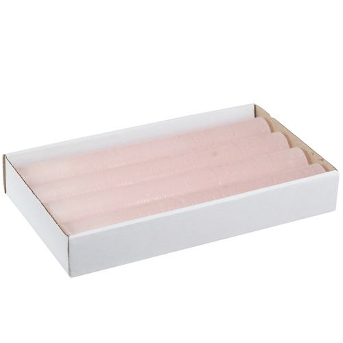 Product Taper candles light pink solid coloured candles pink 34x240mm 4 pcs