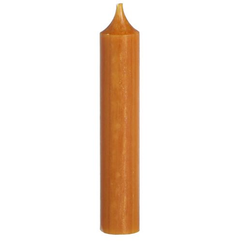 Short wax candles in caramel 21x110mm 6 pcs