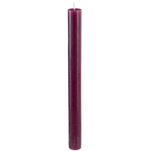 Floristik24 Taper Candles Solid Colored Burgundy 21×240mm 12 pcs