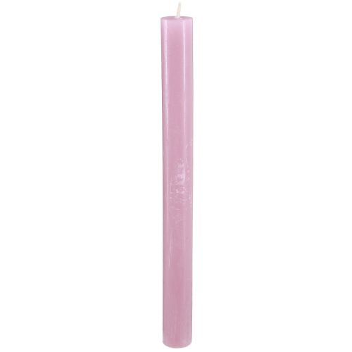 Floristik24 Taper candles colored candles old pink 21×240mm 12 pcs