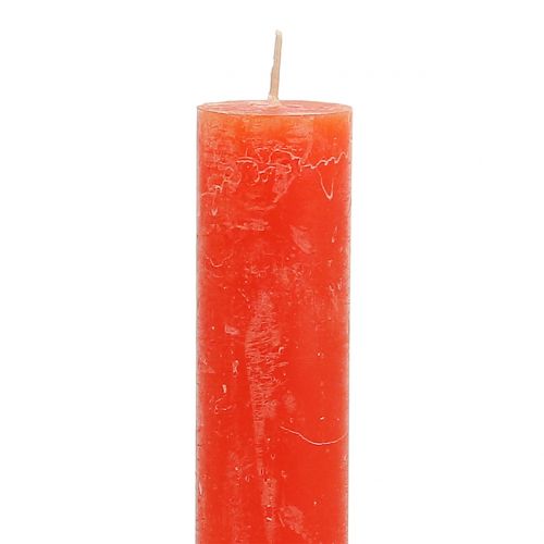 Product Taper candles colored orange 34mm x 240mm 4pcs